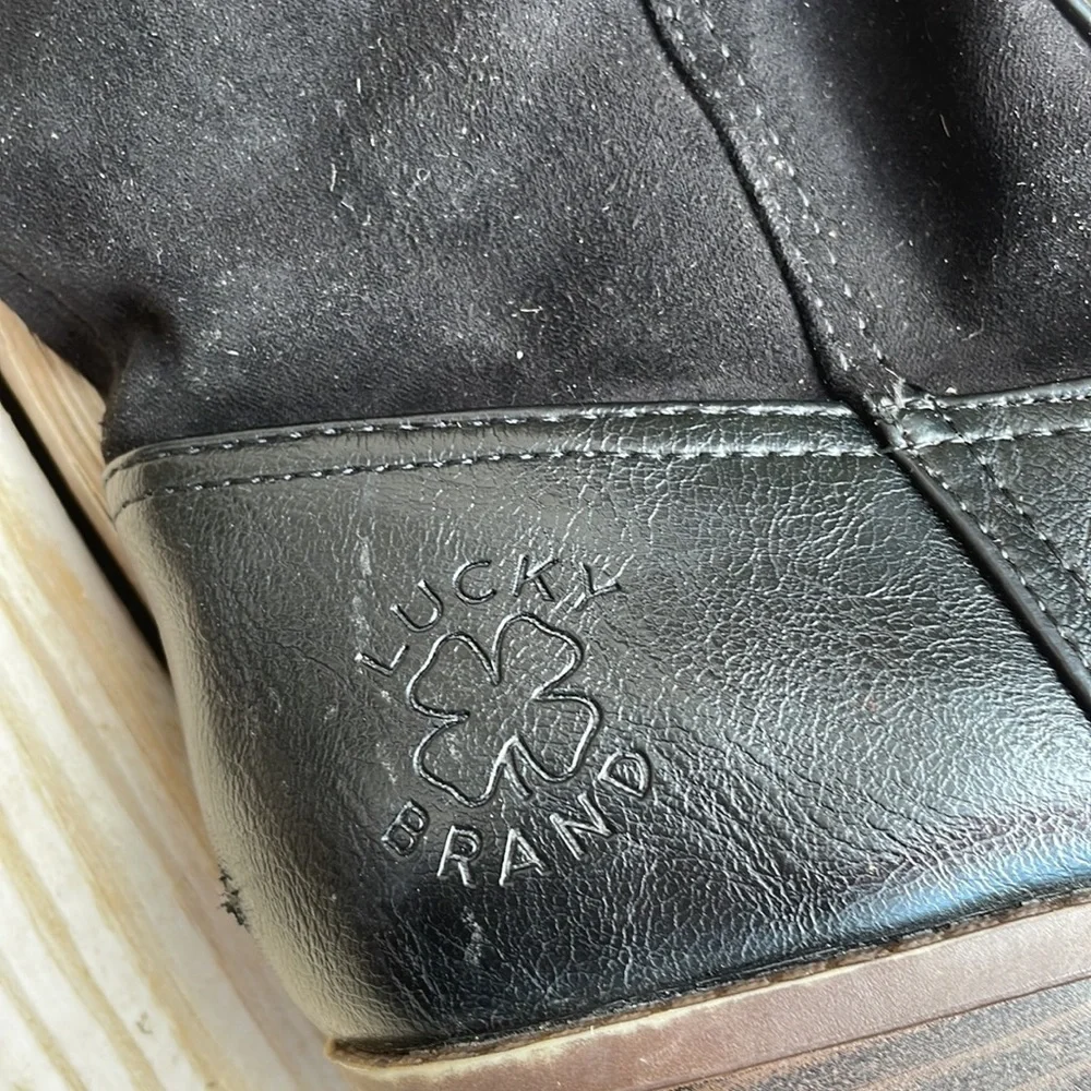Lucky Brand Willa Girls Black Riding Boots Size 4M